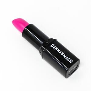 CannaSmack Mineral Lipstick - Vibrant Magenta Pink - Creamy Texture